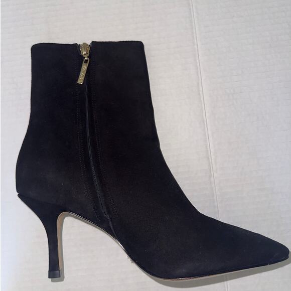 Larroudé Mini Kate in Black Suede 3 inch Heel - Picture 6 of 16